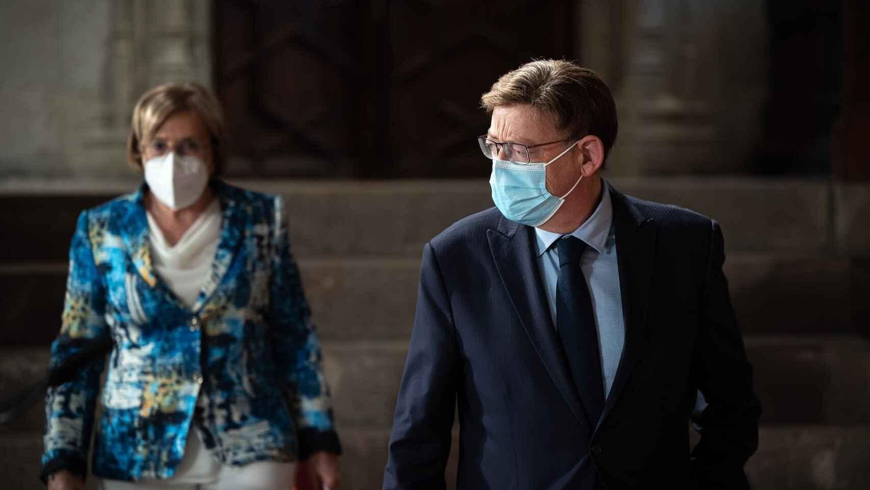 La consellera de Sanidad valenciana, Ana Barceló, y el presidente Ximo Puig, en imagen de archivo.