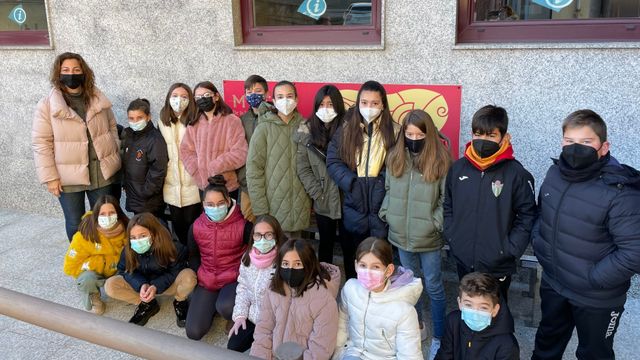 Visita de los escolare al Museo de Guijuelo