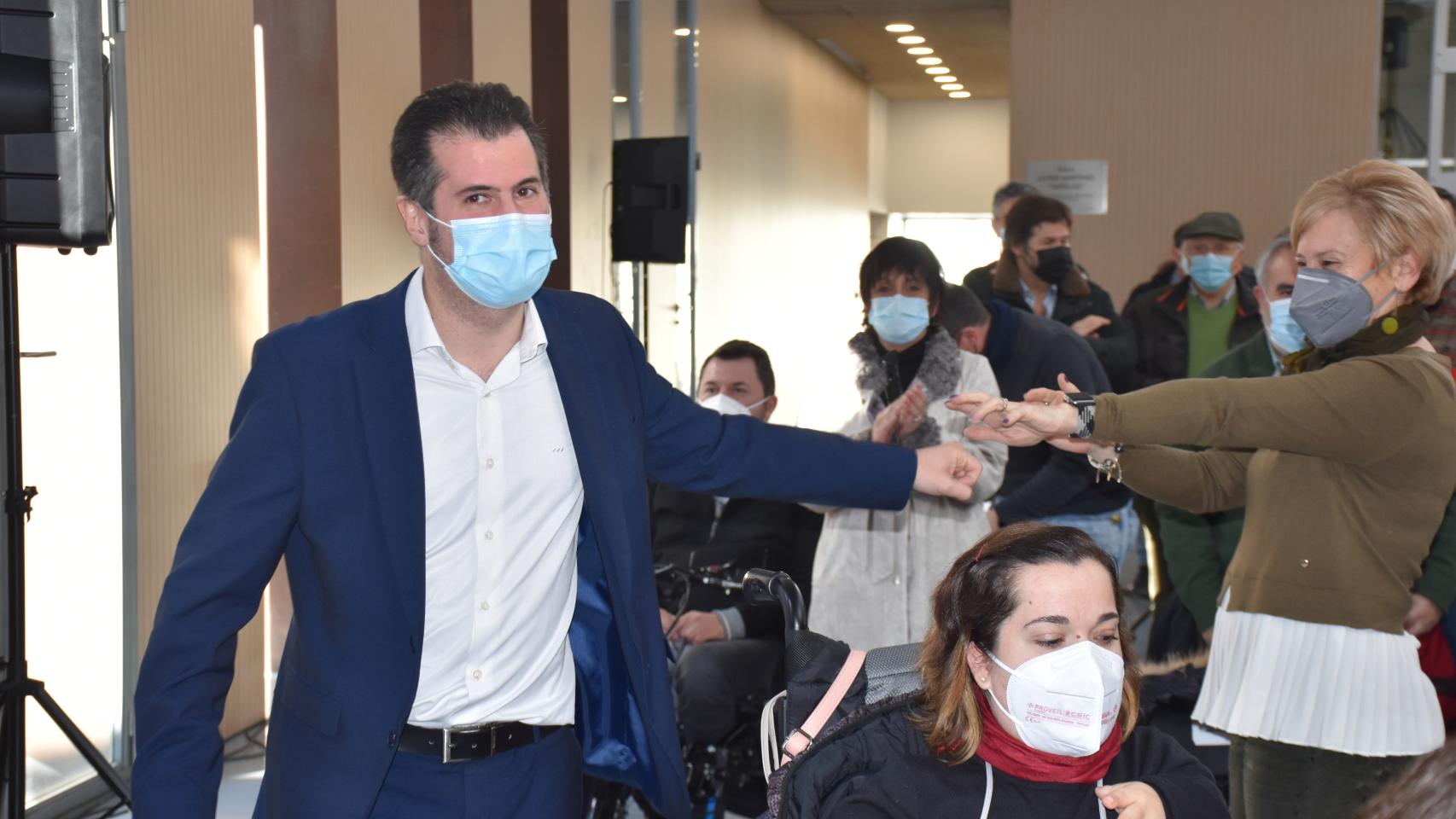 Luis Tudanca a su llegada al LAVA para presentar el programa de gobierno del PSOECyL