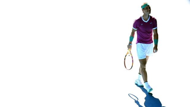 Nadal, durante el partido ante Shapovalov en el Abierto de Australia.