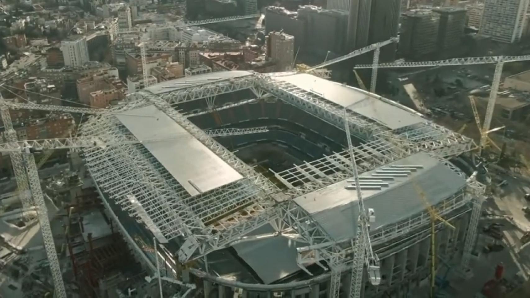 El Santiago Bernabéu desde el cielo