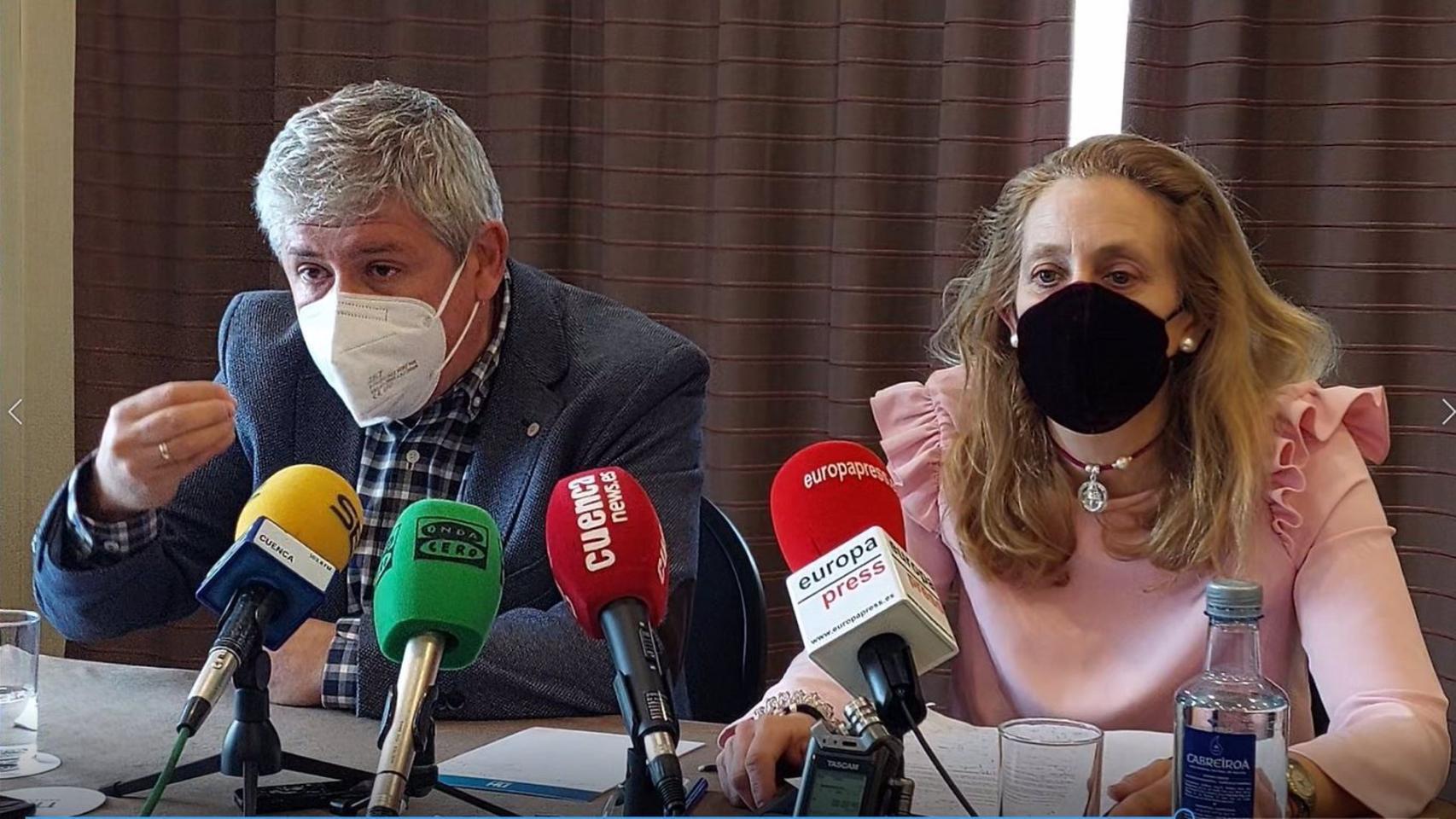 Dámaso Matarranz y Anabel Payán en rueda de prensa.