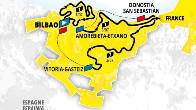 El mapa de la salida del Tour de Francia 2023.