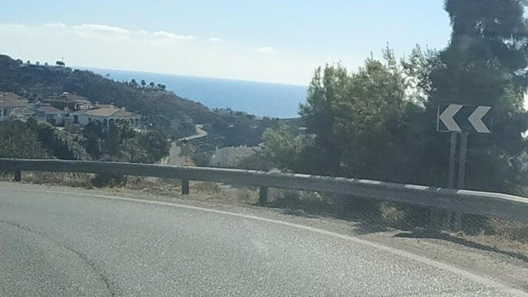 Carretera donde ocurrió el suceso.