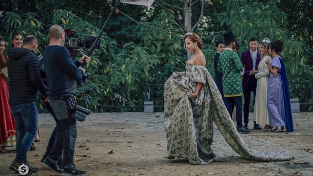 Pastora Soler durante el rodaje de su videoclip 'Que hablen de mí'.