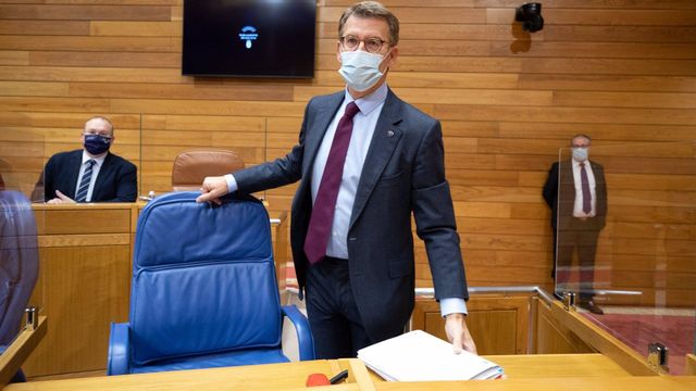 Feijóo en el pleno.