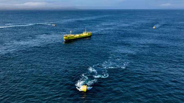 Plataforma ATIR, de Magallanes Renovables, frente a la costa Escocesa.