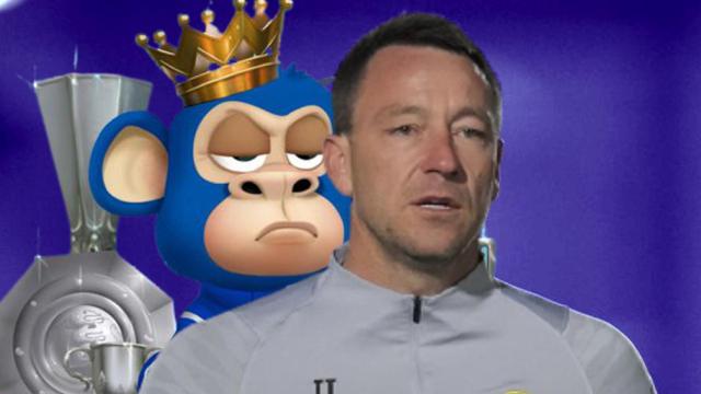 El NFT de John Terry y la leyenda del Chelsea, en un fotomontaje.