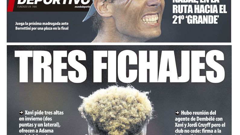 Portada Mundo Deportivo (27/01/22)