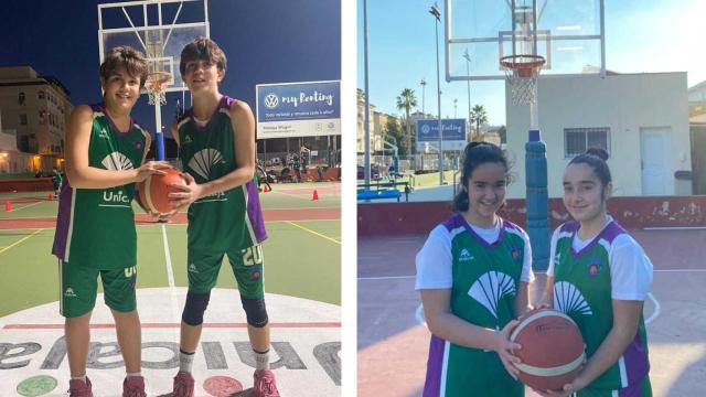 Hermanos mellizos formados en la Escuela de Baloncesto los Guindos.