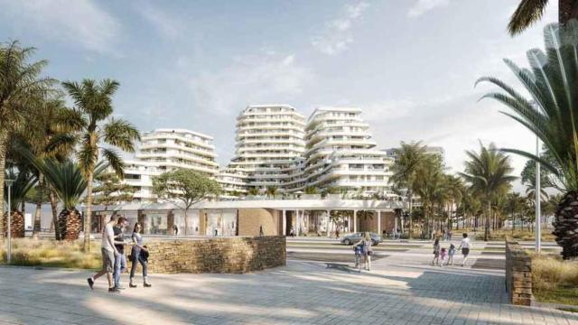 Infografía del diseño previsto para el desarrollo de La Térmica, en Málaga.