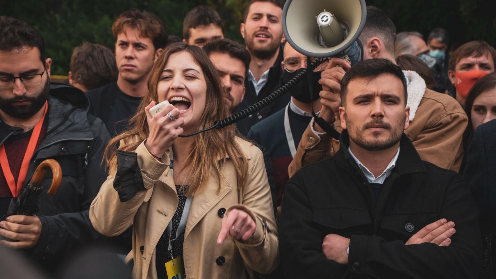 S'Acabat, en una manifestación constitucionalista.