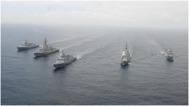 Imagen de archivo de las fragatas noruegas.