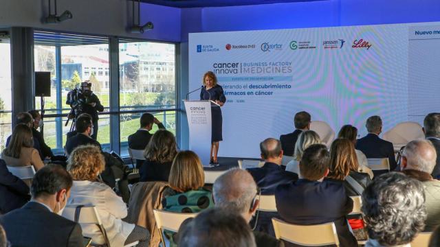 Presentación de ‘Cáncer innova’, hoy en Santiago de Compostela.