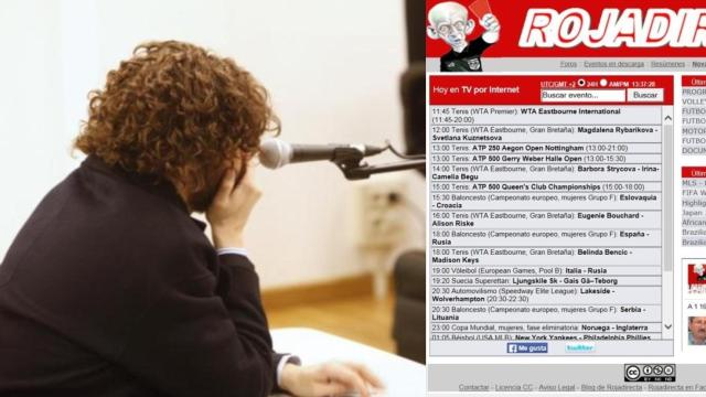 Igor Seoane declarando en la Audiencia Provincial de A Coruña antes de ser detenido.