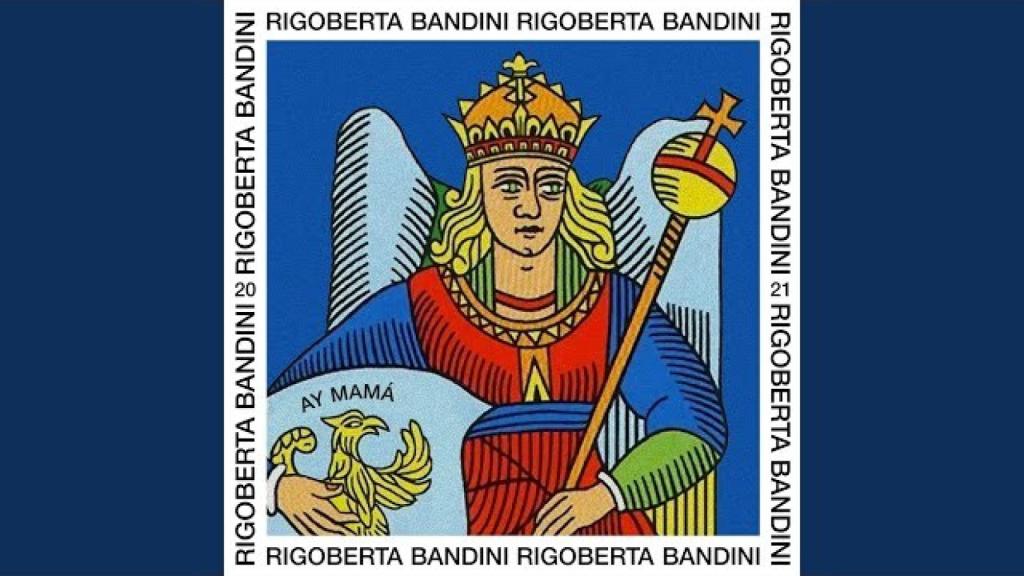 Portada de la canción 'Ay mama' con la figura de la emperatriz del tarot de Marsella.