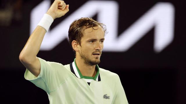 Medvedev, durante las semifinales del Abierto de Australia.