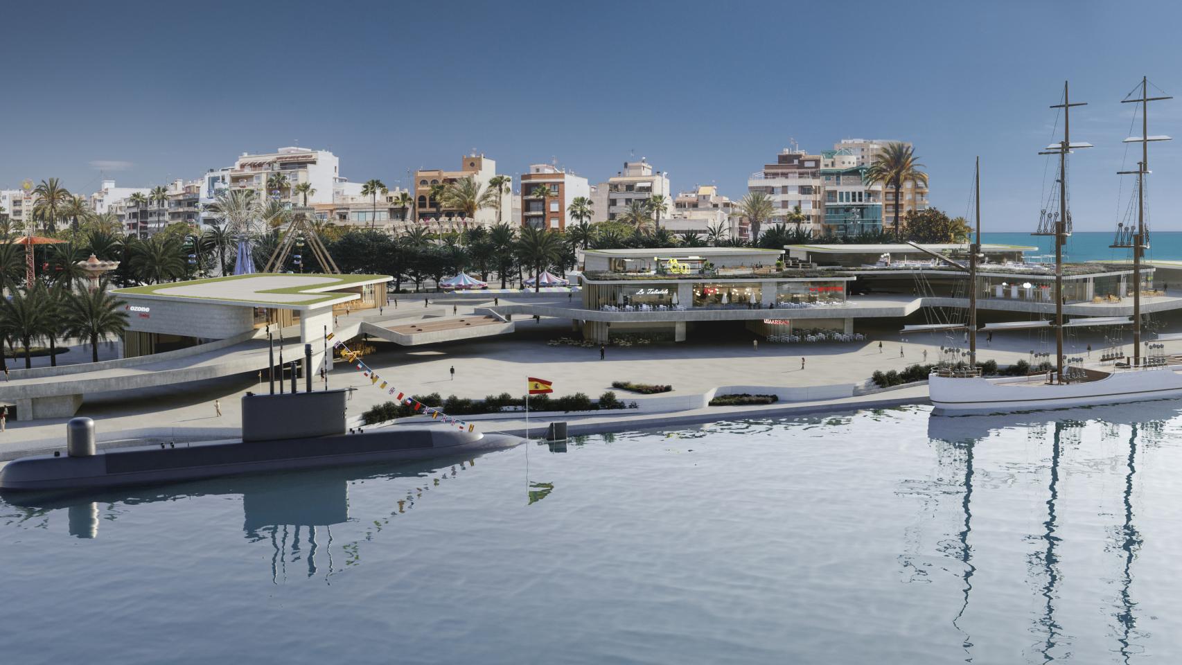 Proyección de cómo quedará el puerto.