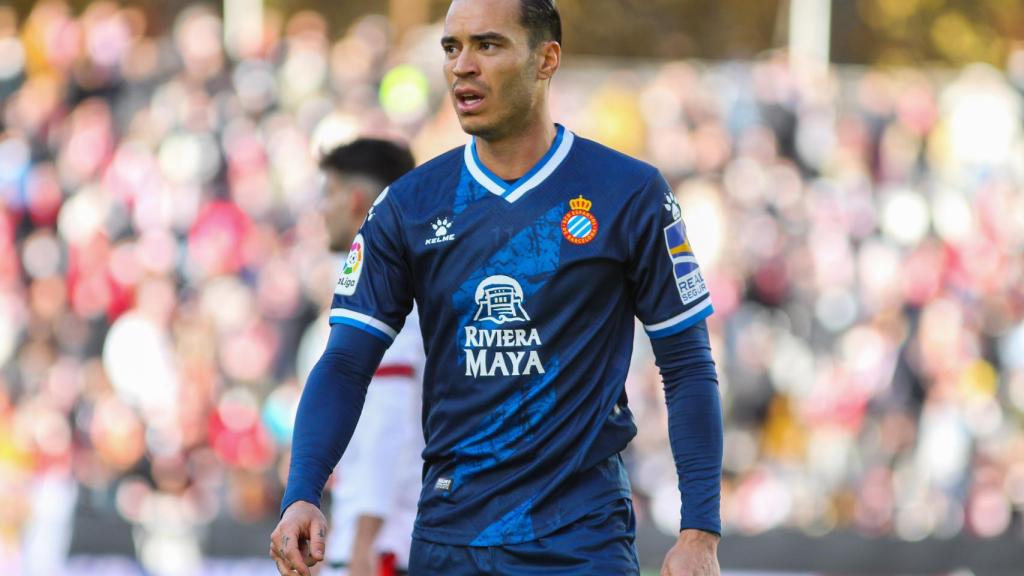 Raúl de Tomás, en un partido del RCD Espanyol de la temporada 2021/2022