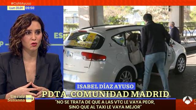 Isabel Díaz Ayuso, presidenta de la Comunidad de Madrid, en Antena 3.