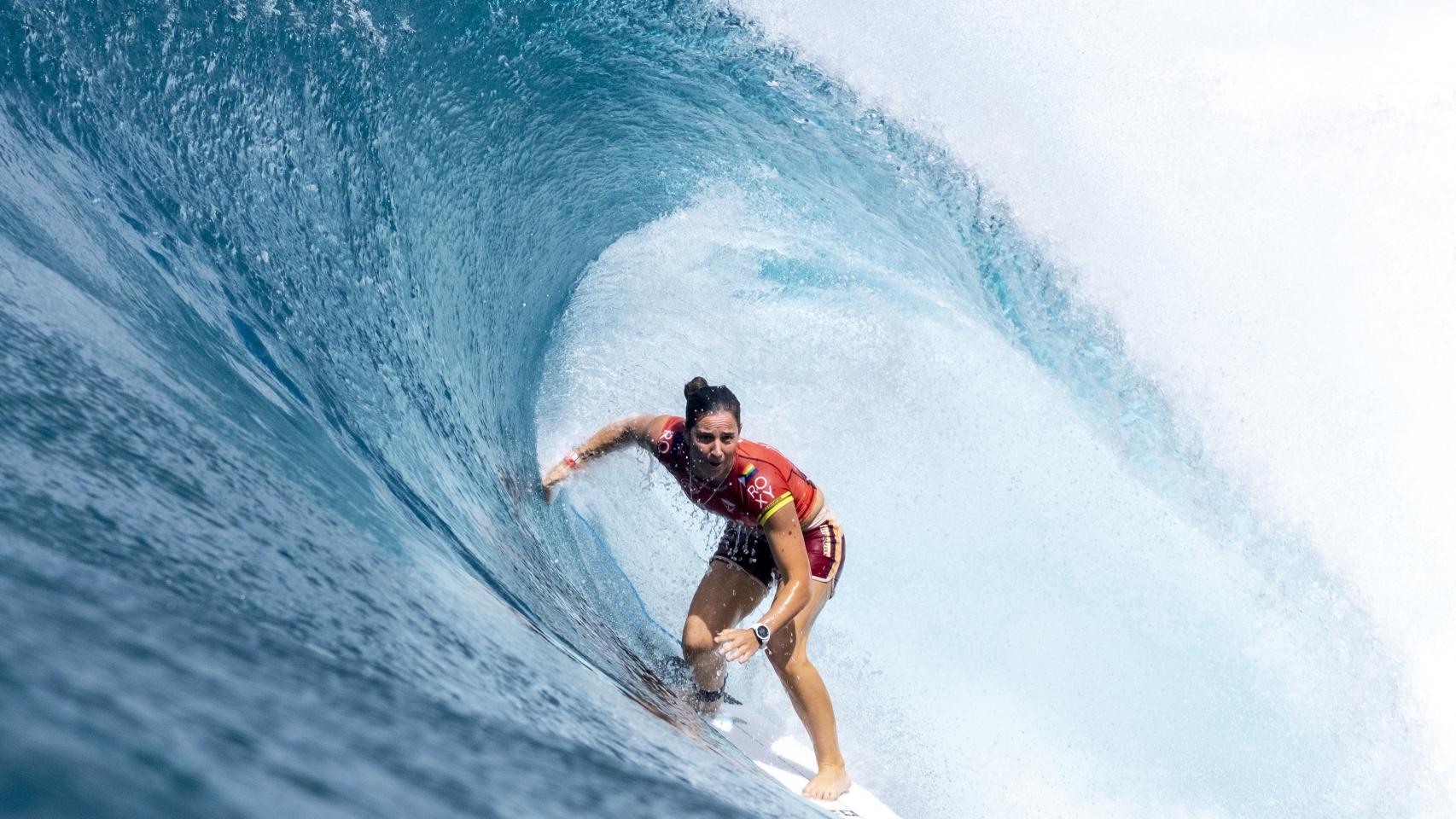 La surfista Tyler Wright, en la ola Pipeline en 2020
