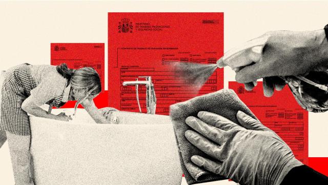 Ilustración sobre trabajo de servicios.