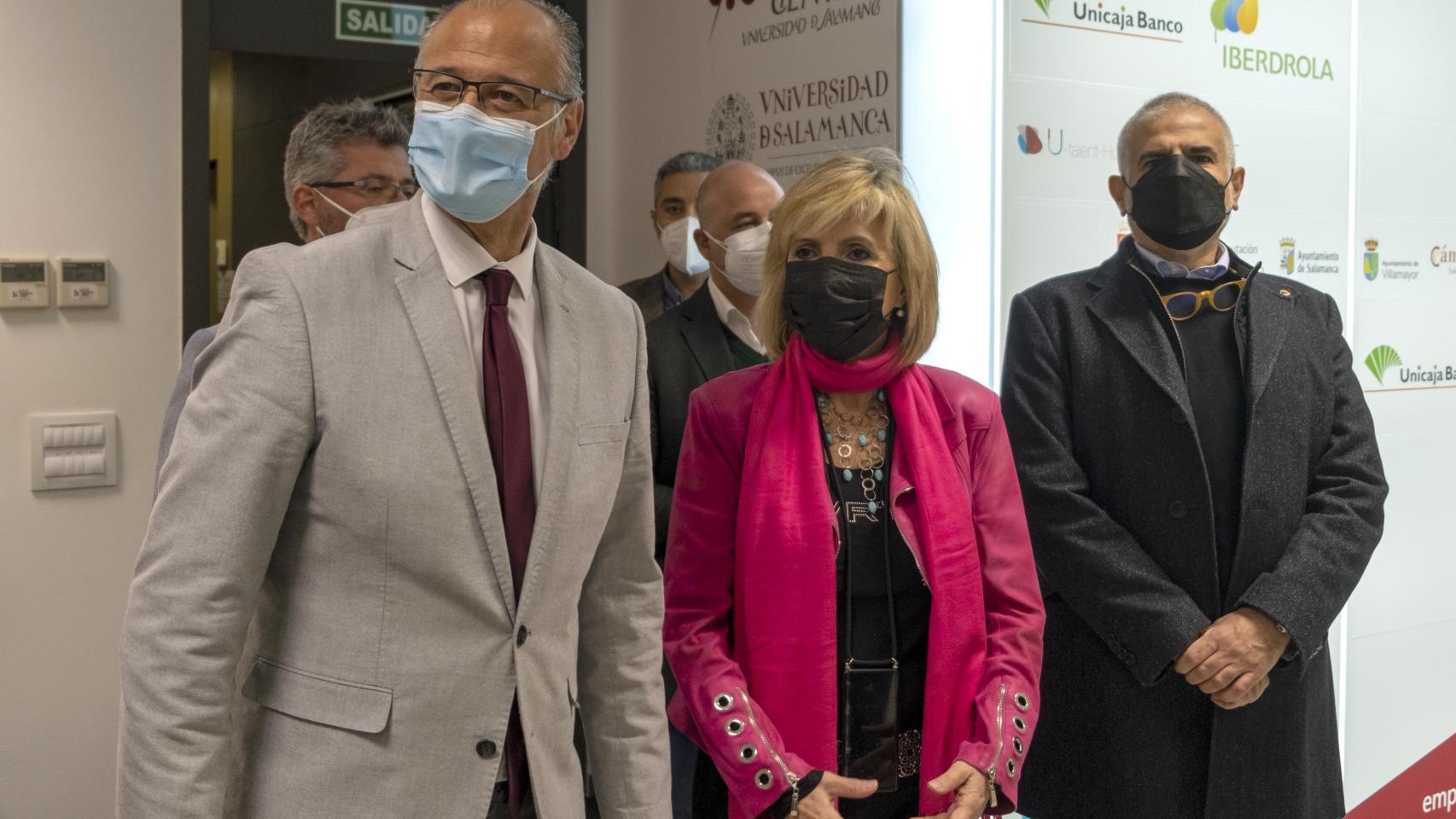 Luis Fuentes, Verónica Casado y Carlos Carrizosa, en Salamanca