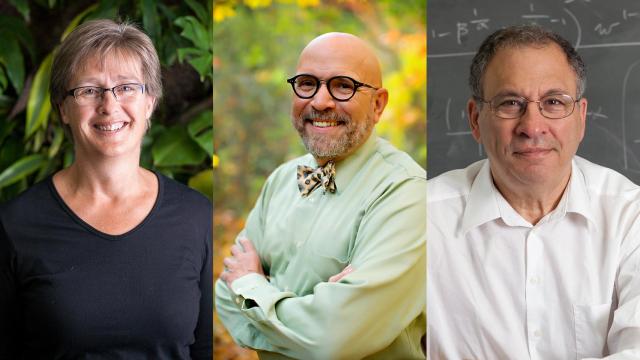 De izquierda a derecha, los premiados Lenore Fahrig, Steward Pickett y Simon Levin