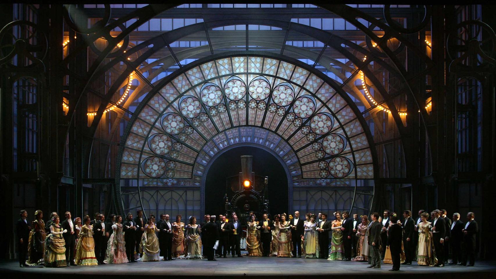 Escenografía de 'Hoffman', obra de Ezio Frigerio. Foto: Javier del Real