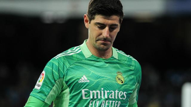 Thibaut Courtois, en un partido del Real Madrid de la temporada 2021/2022