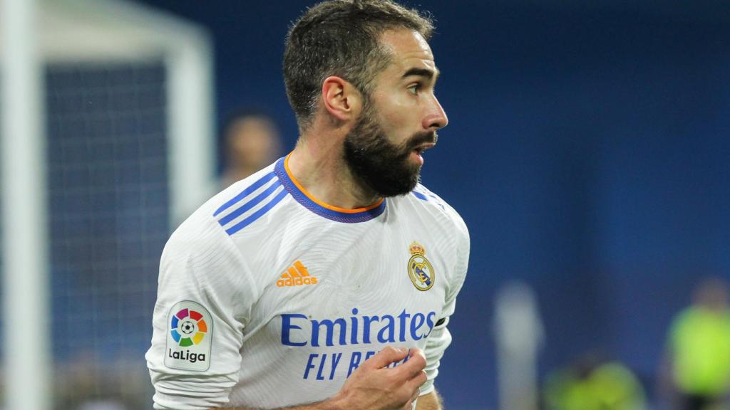 Dani Carvajal, en un partido del Real Madrid de la temporada 2021/2022