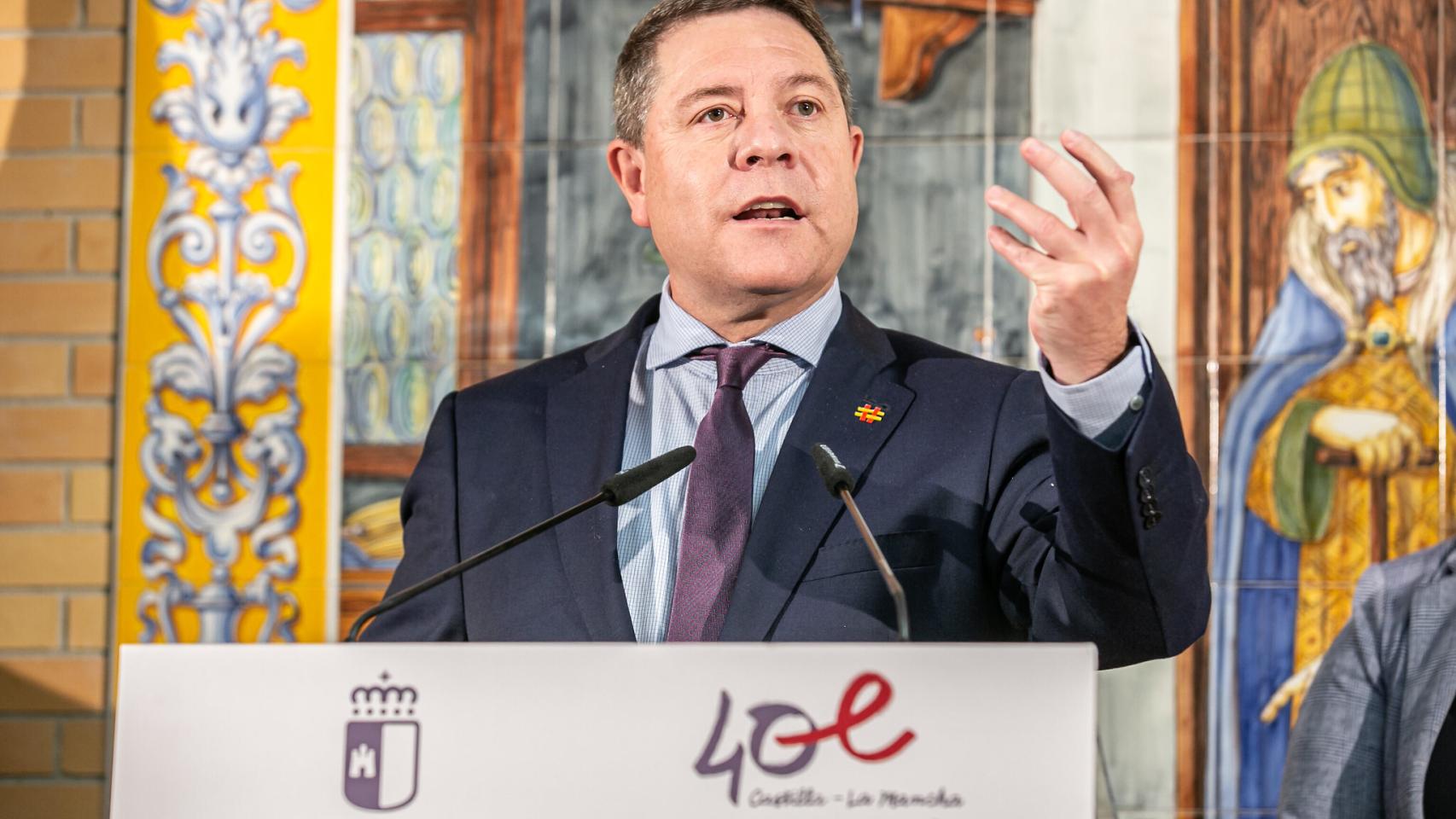 Emiliano García-Page, presidente de Castilla-La Mancha, este martes en Talavera