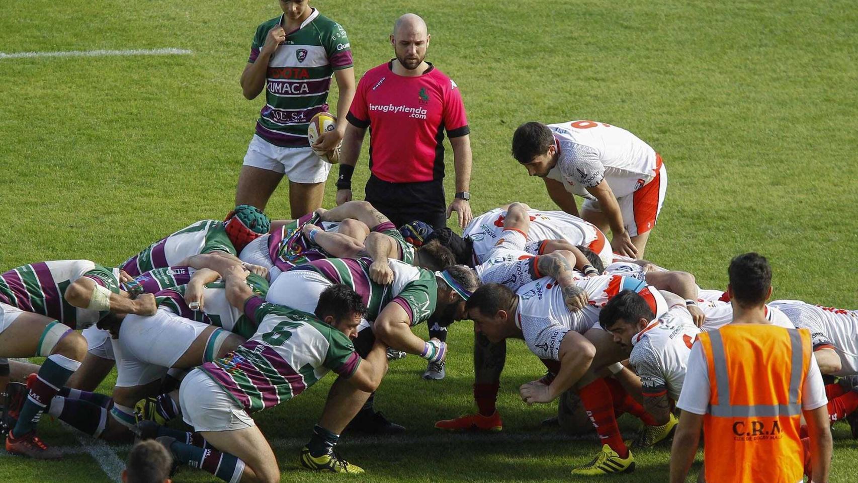 Encuentro entre el Club Rugby Málaga y CR Alcalá.