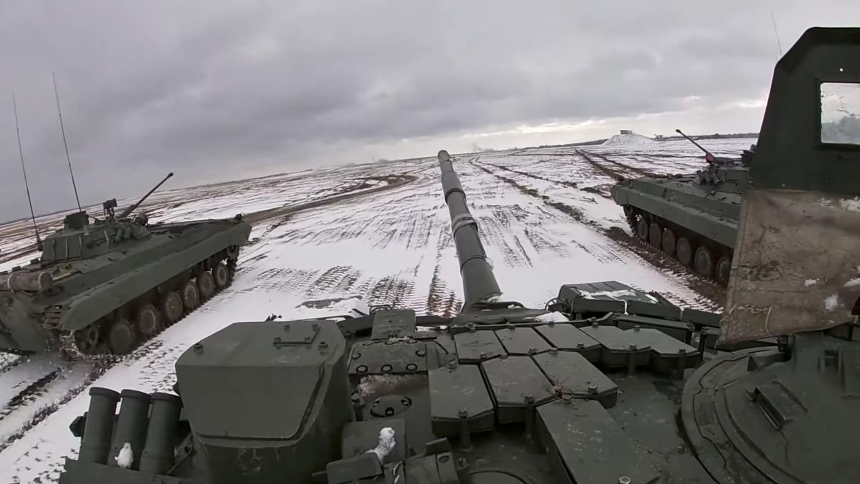 Maniobras militares conjuntas de Rusia y Bielorrusia.