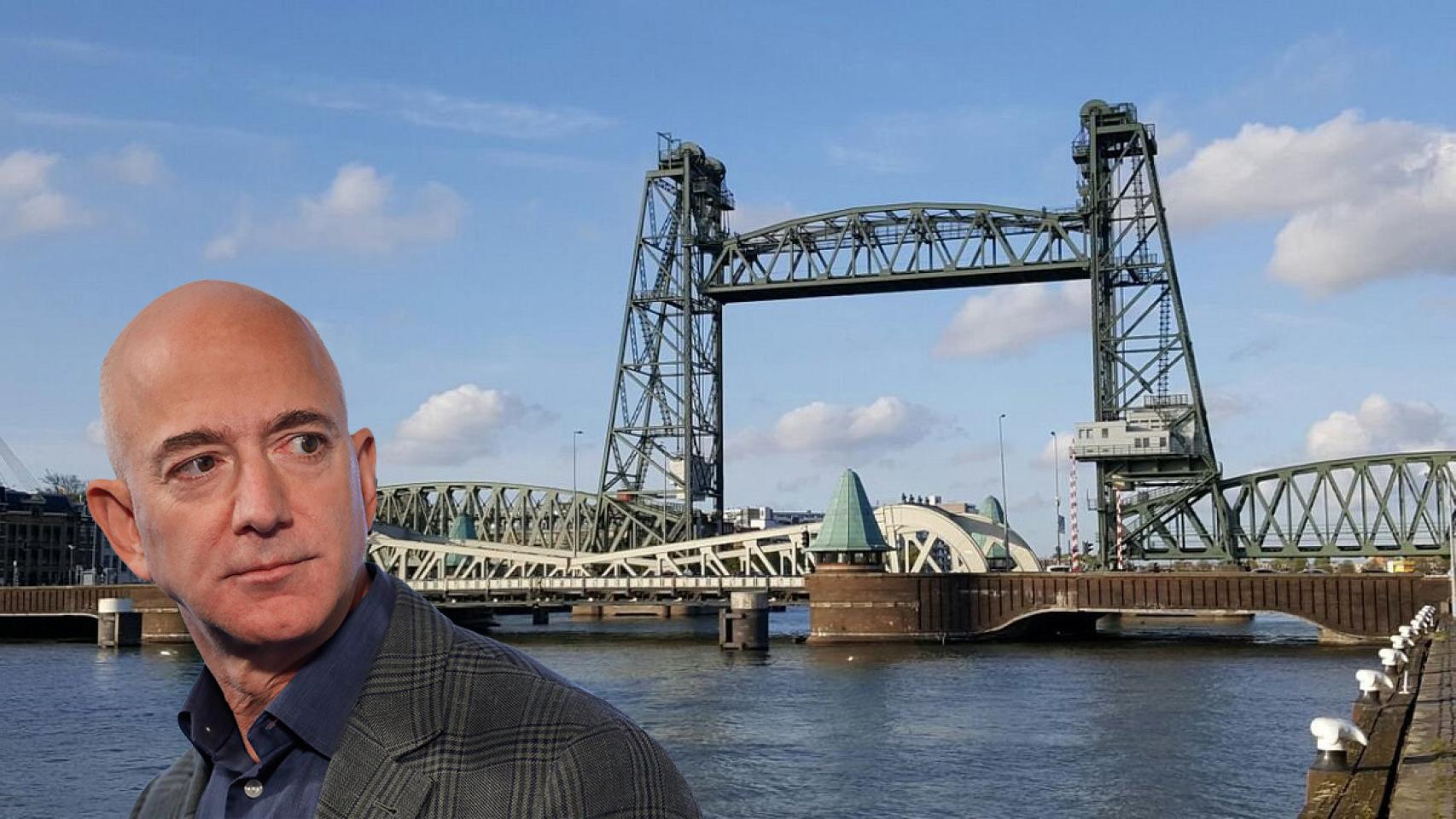 El puente De Hef que se desmantelará para el paso del yate de Bezos.