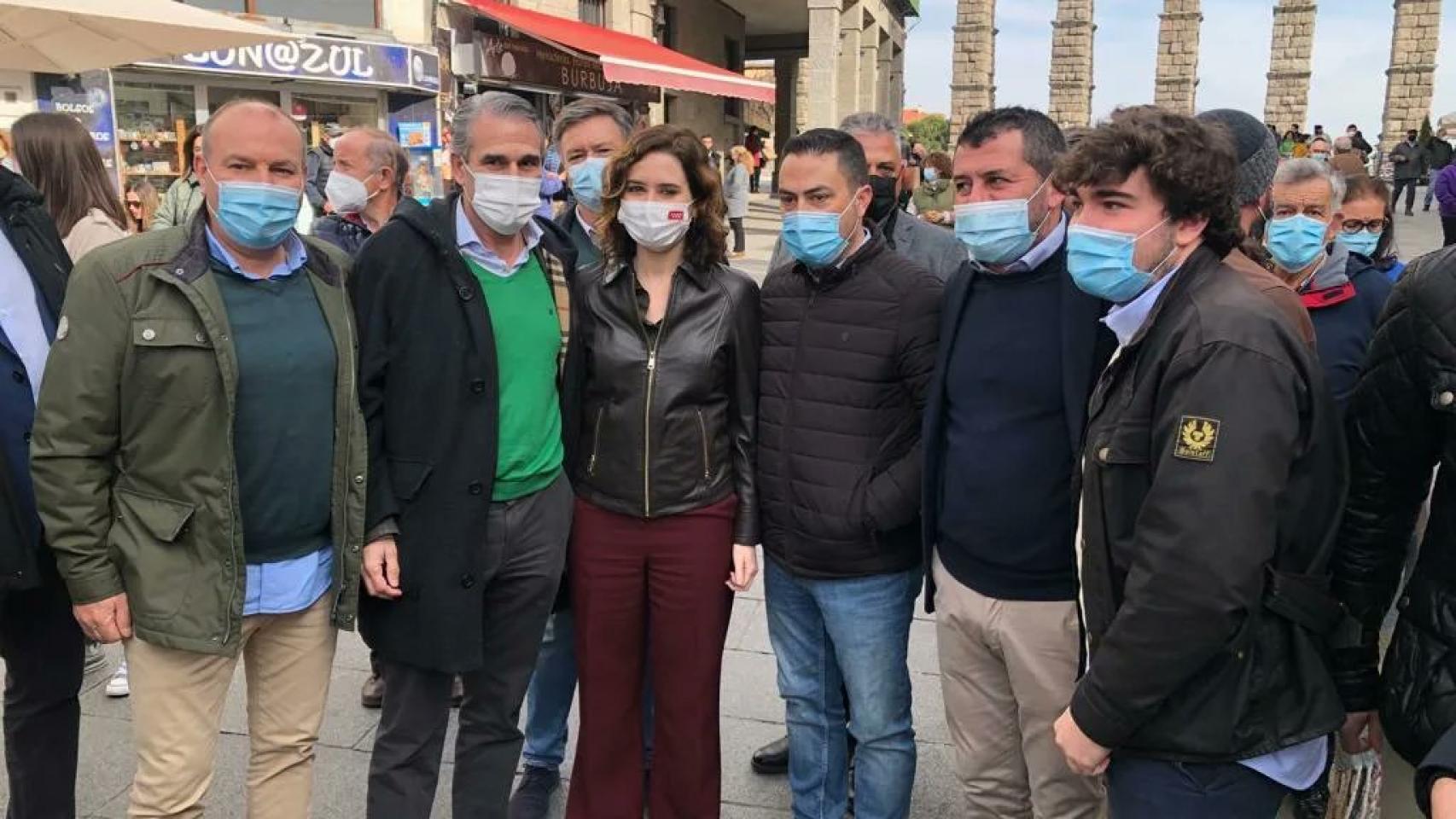 Isabel Díaz Ayuso de visita en Segovia