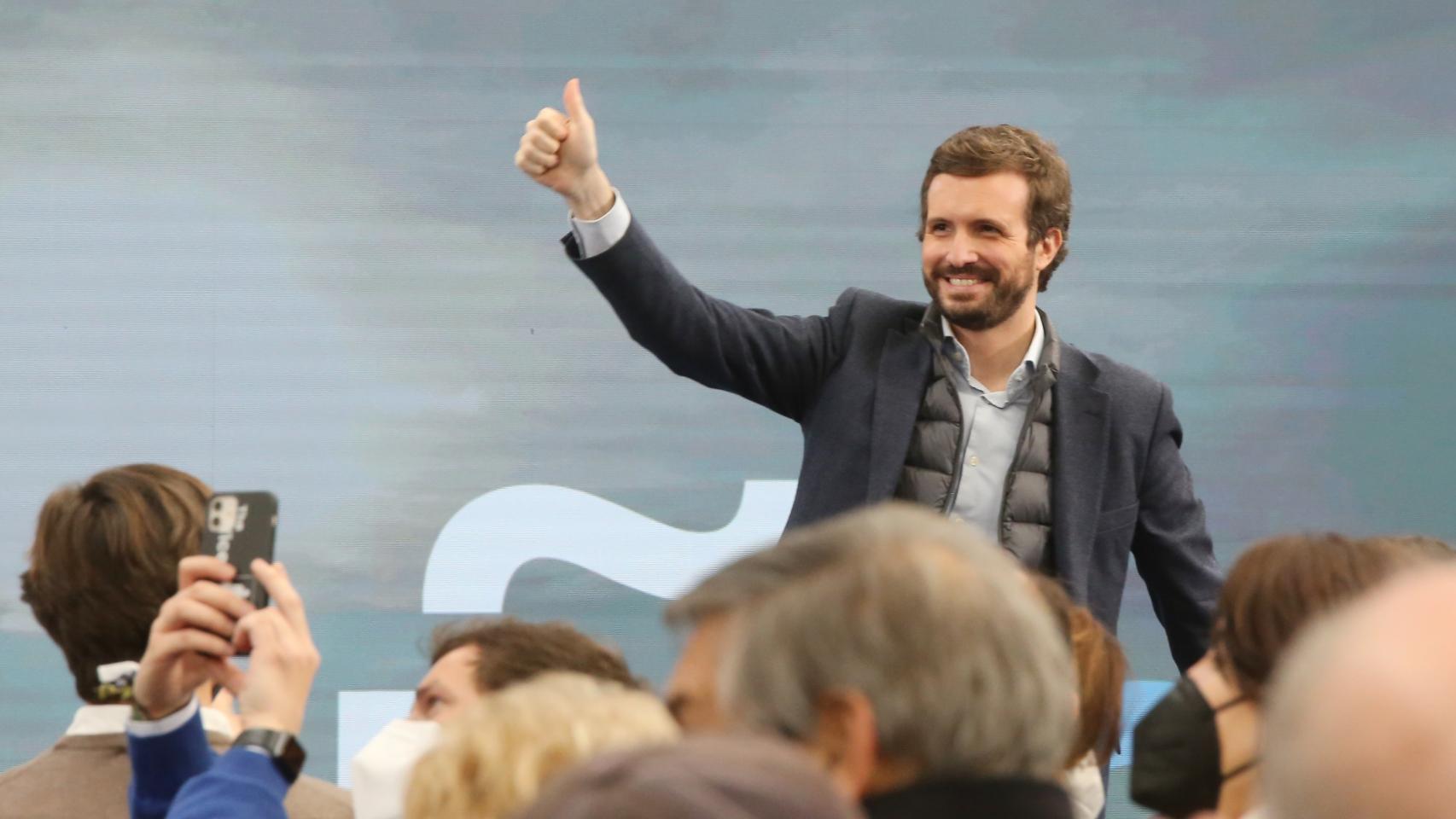 Pablo Casado, en un mitin en Palencia