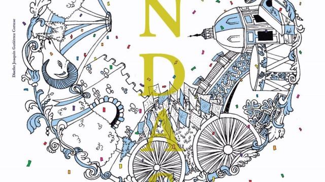 Imagen parcial del cartel de Mondas 2021, obra de Joaquín Gutiérrez Cortese.