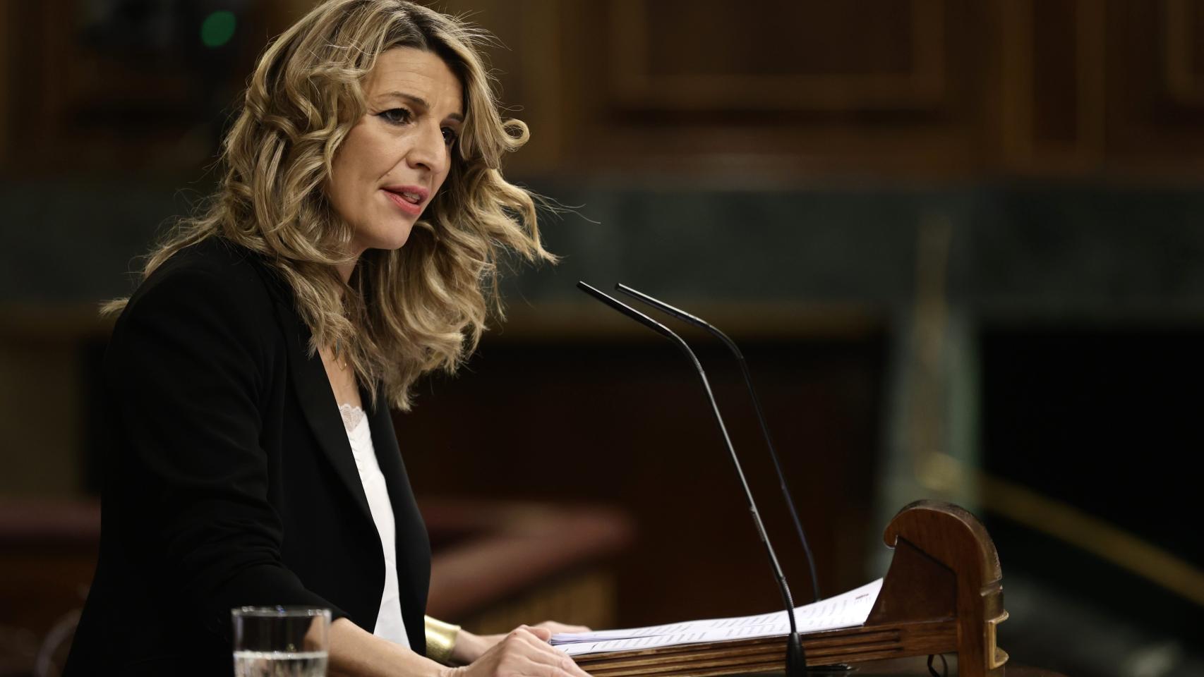 Yolanda Díaz en el Congreso de los Diputados.