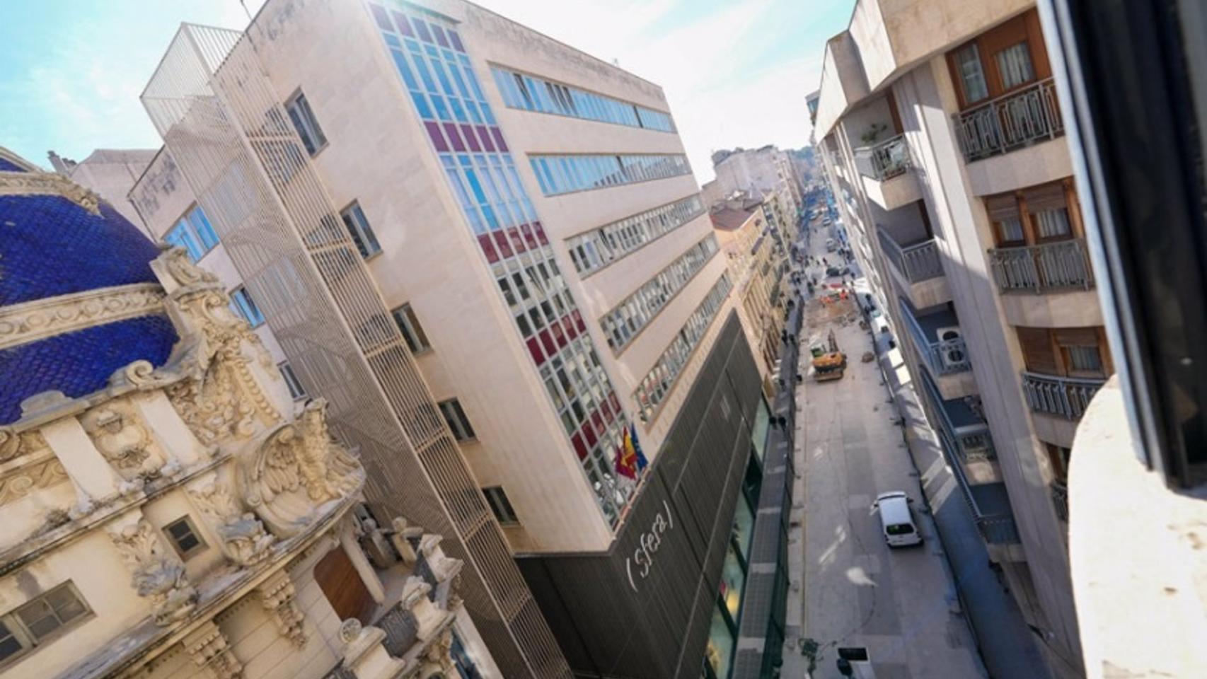 La calle Ancha de Albacete, en obras. Foto: FEDA.