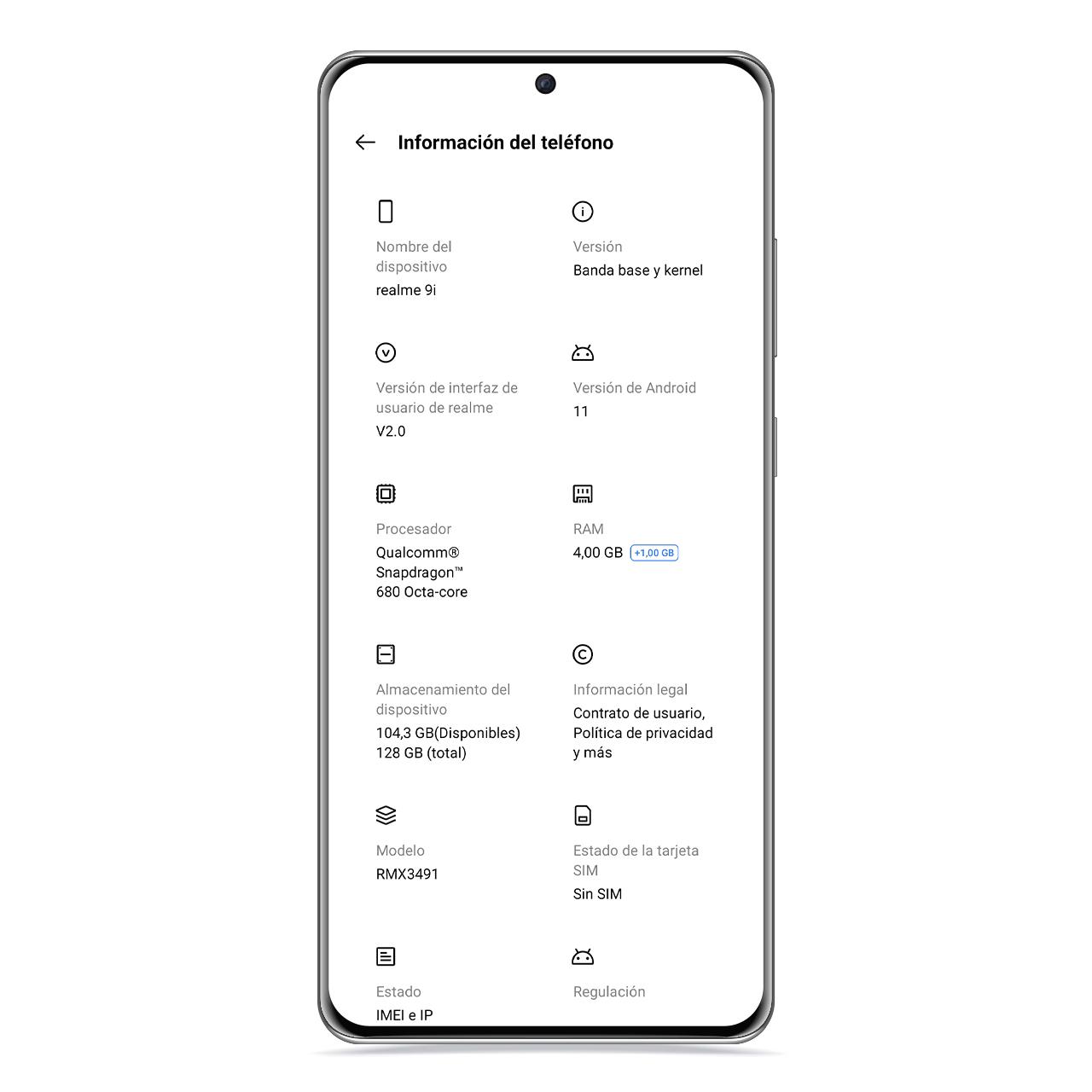 RAM ampliable en realme