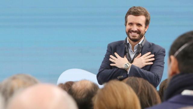 Pablo Casado, en el mitin celebrado en Palencia