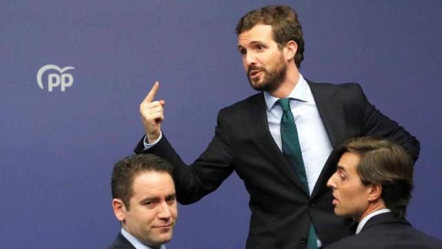 Pablo Casado, Teodoro García Egea y Pablo Montesinos.