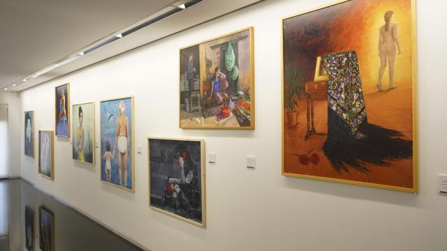 La exposición se ha ubicado en la Sala de Exposiciones del Teatro Zorrilla