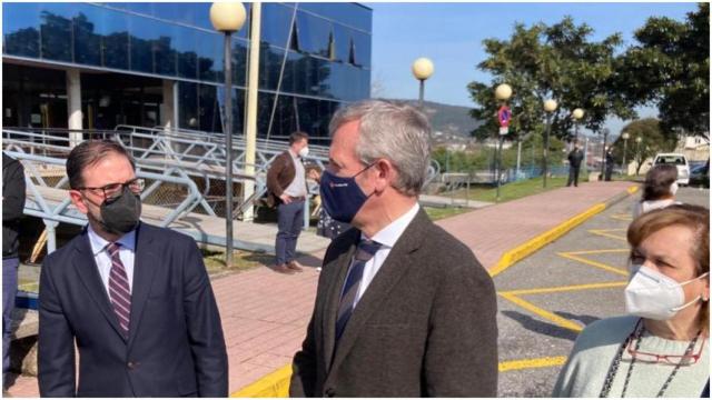 Imagen de archivo de la visita de Rueda a la Casa do Mar.