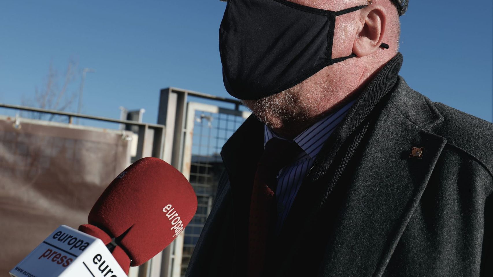 El comisario jubilado Villarejo, a su llegada a una de las sesiones del juicio.