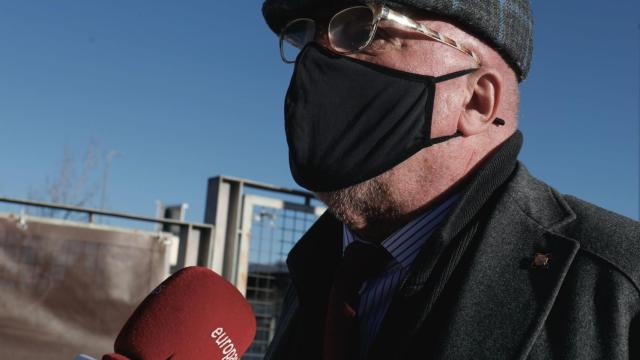 El comisario jubilado Villarejo, a su llegada a una de las sesiones del juicio.