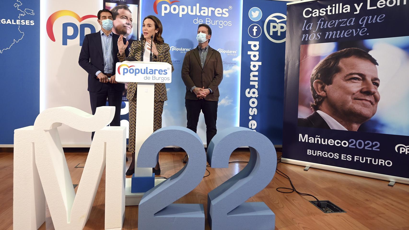 Cuca Gamarra en el acto en Burgos / Ricardo Ordóñez ICAL