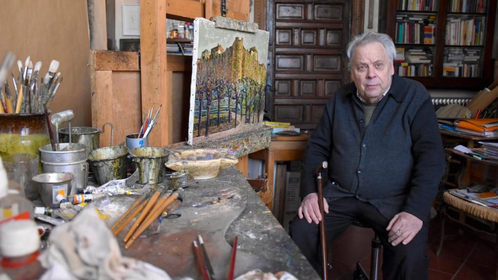 Antonio Pedrero en su estudio