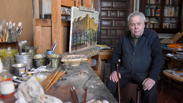 Antonio Pedrero en su estudio